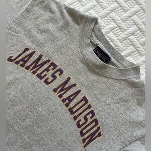 Vintage 90s James Madison University JMU T-Shirt JanSport Gray Purple Medium M